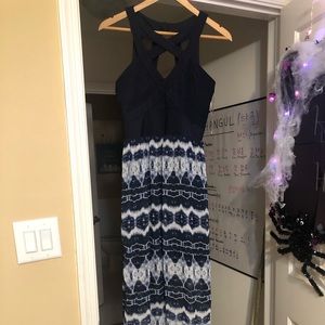 Crystal Doll Navy and White Dress | Size: 5